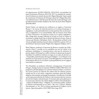 Résurgences conflictuelles