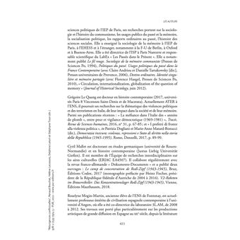 Résurgences conflictuelles