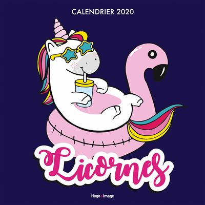 Calendrier mural Licornes 2020