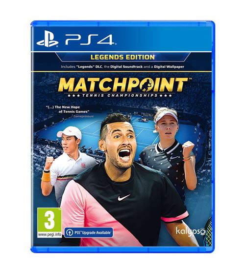 Pochette avant du jeu Matchpoint Tennis Championships Legends Editions PS4