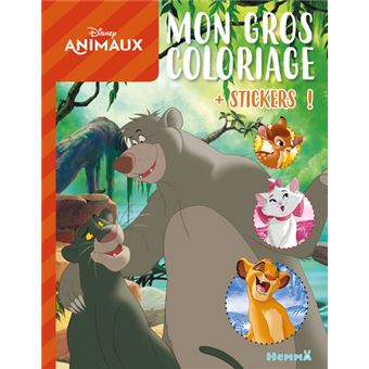 Disney Animaux - Mon gros coloriage + stickers ! (Baloo-Bagheera)
