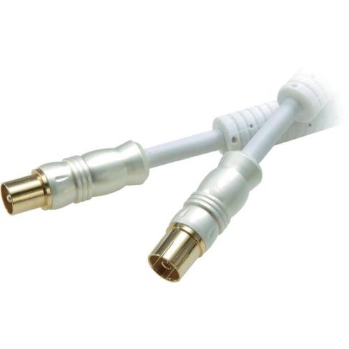Câble d'antenne Vivanco HQ 110 dB, 1.5 m, Blanc