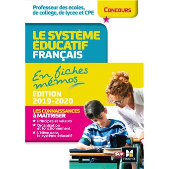 Concours Enseignement Le Système éducatif Français En Fiches Mémos 2019 2020 Révision