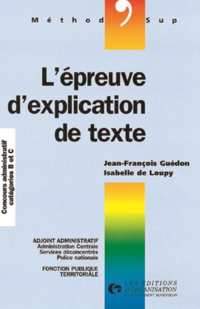 L'épreuve D'explication De Texte Concours Administratifs Catégories B ...