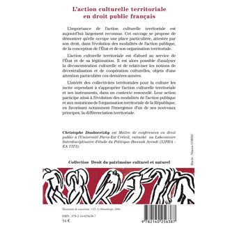 L'action culturelle territoriale en droit public français
