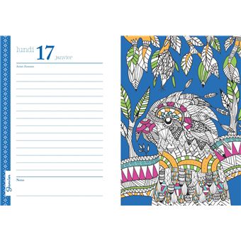 Agenda créatif 2023-2024 avec des autocollants et des coloriages