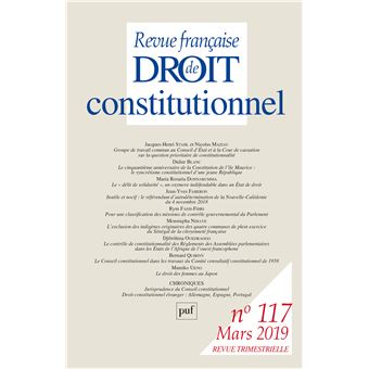 Revue française de droit constitutionnel 2019, N.117