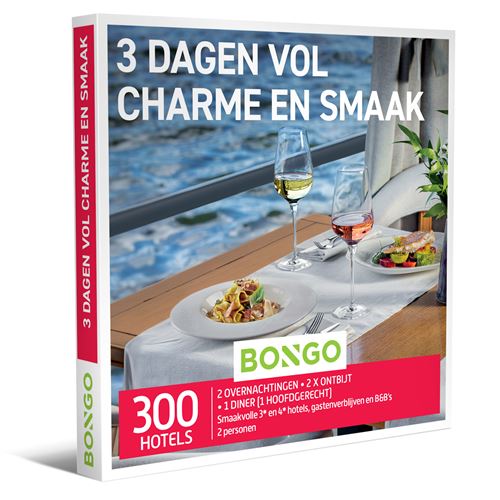 Coffret cadeau BONGO 3 Dagen Vol Charme en Smaak - NL