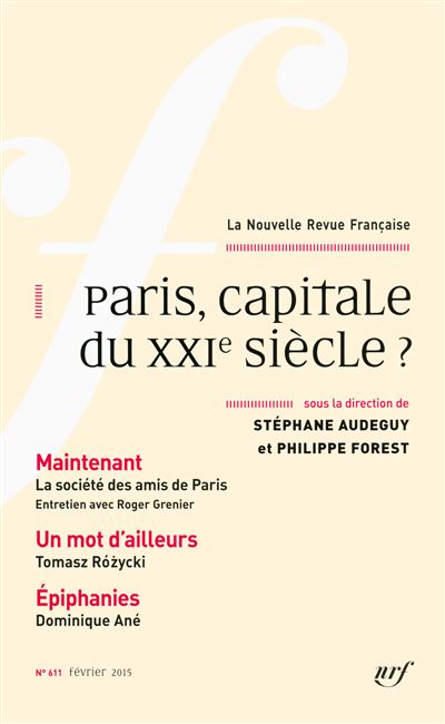 Paris, capitale du XXIE siècle ?