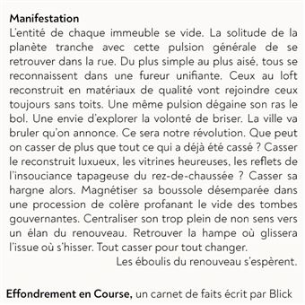 Effondrement en Course