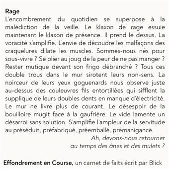 Effondrement en Course