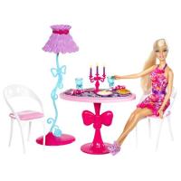 Barbie Famille mini-poupée brune Chelsea et son Chariot à Glaces avec  figurine de chat et petits accessoires, jouet pour enfant, FDB33