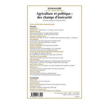 Agriculture et politique : des champs d'insécurité