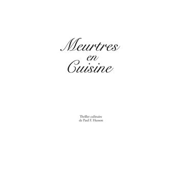 Meurtres en cuisine