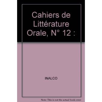 Cahiers de littérature orale