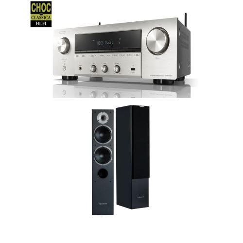 Amplificateur Hi-Fi Denon DRA-800H Argent + Enceinte colonne Cabasse Jersey MT32 Black Satin Vendue par paire