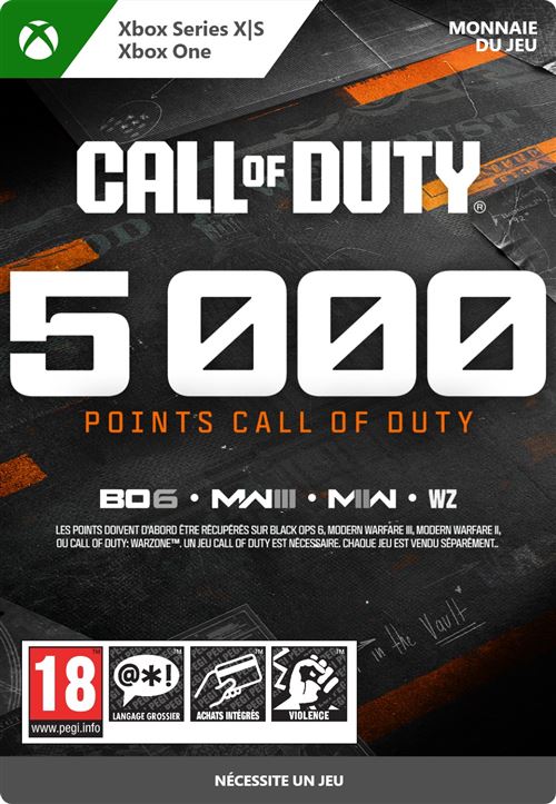 Code de téléchargement Call of Duty® Points - 5,000 1P