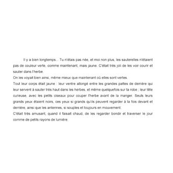 Les contes pour Leïla : La sauterelle jaune