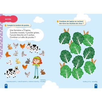 Kim et Tom Maths 1 Début de CP - Kim et Tom à la ferme