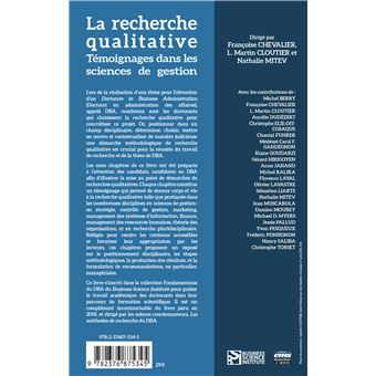 La recherche qualitative : témoignages dans les sciences de gestion