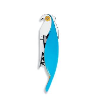 A DI ALESSI CORKSCREW PARROT BLUE