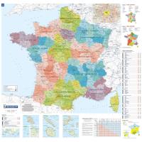 2 cartes france - fleuves et departements - maped Pas Cher