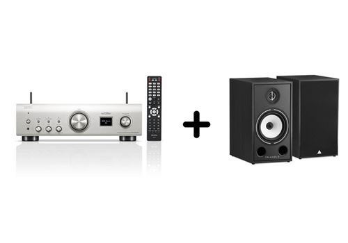 Un ampli Denon PMA 900HNE + une paire d'enceintes bibliothèque Triangle BR03 - vue 2