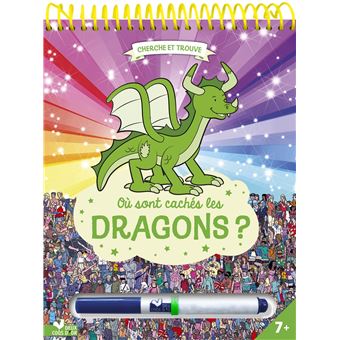 Où sont cachés les dragons ? - bloc avec feutre effaçable