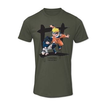 T-Shirt Naruto Vs. Sasuke 20th Anniversary Army Noir