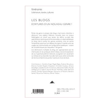 Les blogs : écritures d'un nouveau genre ?