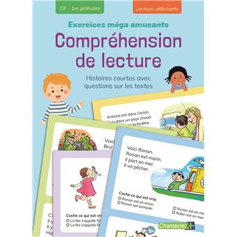 Exercices méga amusants - Compréhension de lecture - CP (bloc bleu)