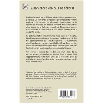 La recherche médicale de défense