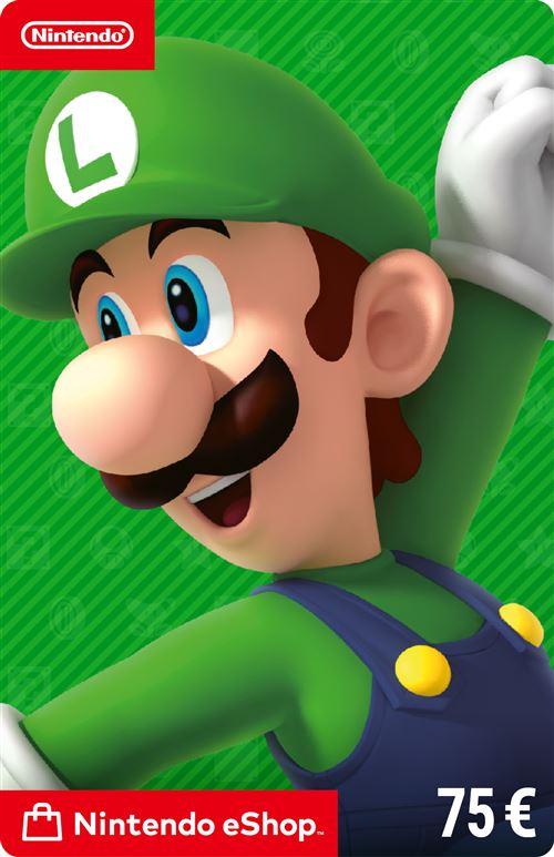 Code de téléchargement pour approvisionnement de compte Nintendo eShop 75€