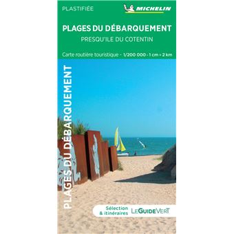 Carte Routière et Touristique Plages du Débarquement - Presqu'ile du Cotentin Michelin