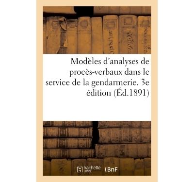 Modèles d'analyses de procès-verbaux