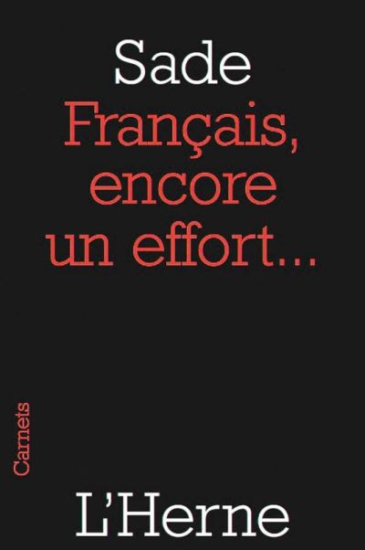 Francais, encore un effort... - broché - Sade - Achat Livre ou ebook | fnac