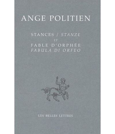 Stances / Stanze et Fable d'Orphée / Fabula di Orfeo | Votre wishlist ...