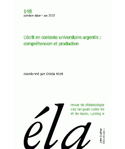 Études de linguistique appliquée - N° 4/2007