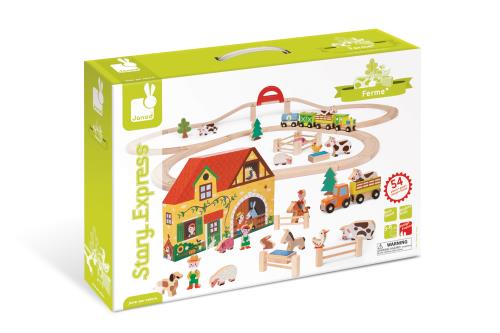 Janod J08552 Rond-point En Bois Compatible Avec Les Circuits Story