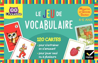 Chouette maternelle Jeu de cartes Vocabulaire