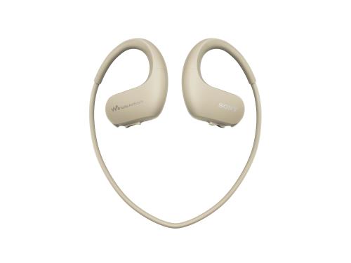 Écouteurs intra-auriculaires pour le sport intra-auriculaire Sony NW-WS413C lecteur MP3, arceau auriculaire, résistant à leau crème