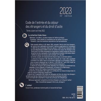 Code de l entree et du sejour des etrangers 2023