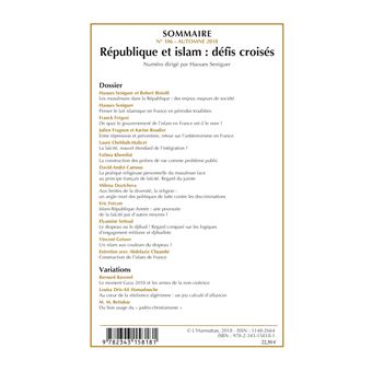 République et islam : défis croisés