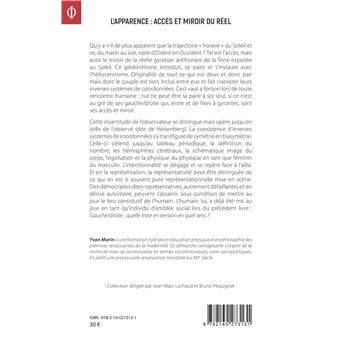 L'apparence : accès et miroir du réel