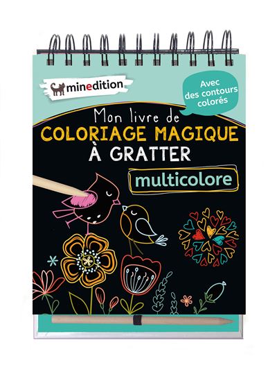 Mon livre de coloriage magique a gratter multicolore