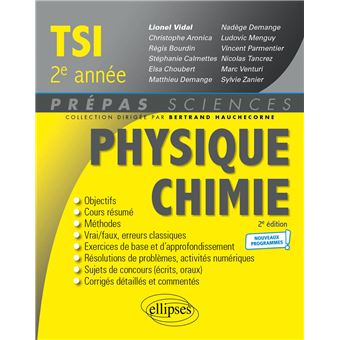 Physique-Chimie TSI 2e année - Programme 2022