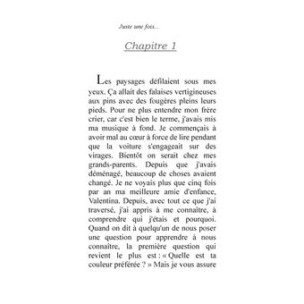 Juste une fois...