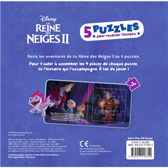LA REINE DES NEIGES 2 - Mon Petit Livre Puzzle - 5 puzzles 9 pièces - Disney
