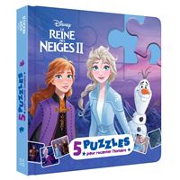 LA REINE DES NEIGES 2 - Mon Petit Livre puzzle - 5 puzzles 9 pièces - Disney