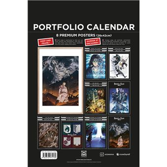 Calendrier 2024 Attaque des Titans